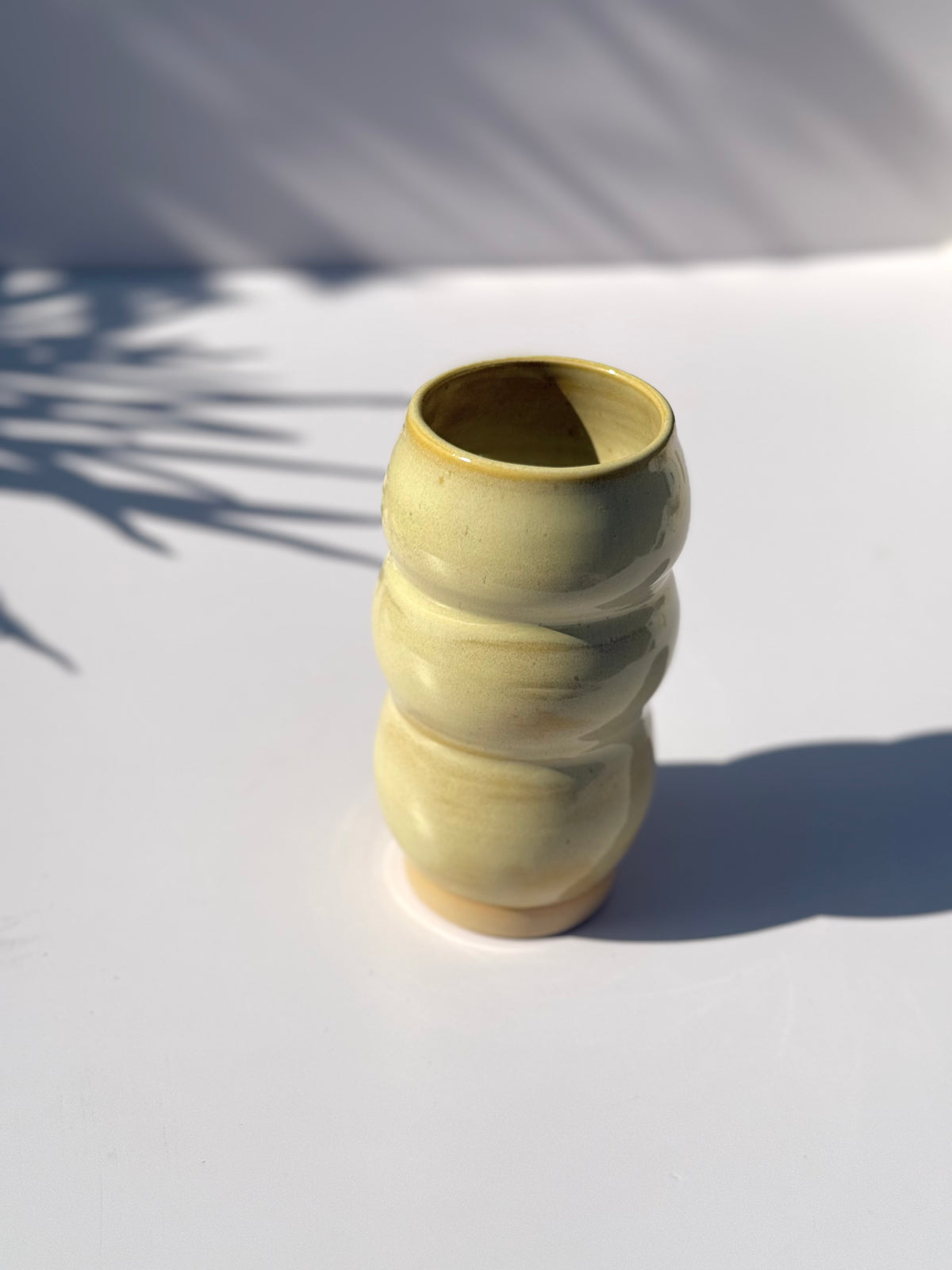 Yellow Ceramic Bubble Vase