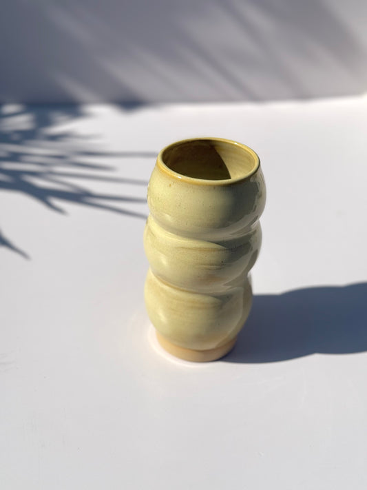Yellow Ceramic Bubble Vase