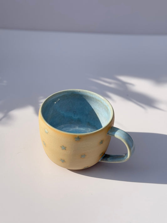 Blue Ceramic Star Mug
