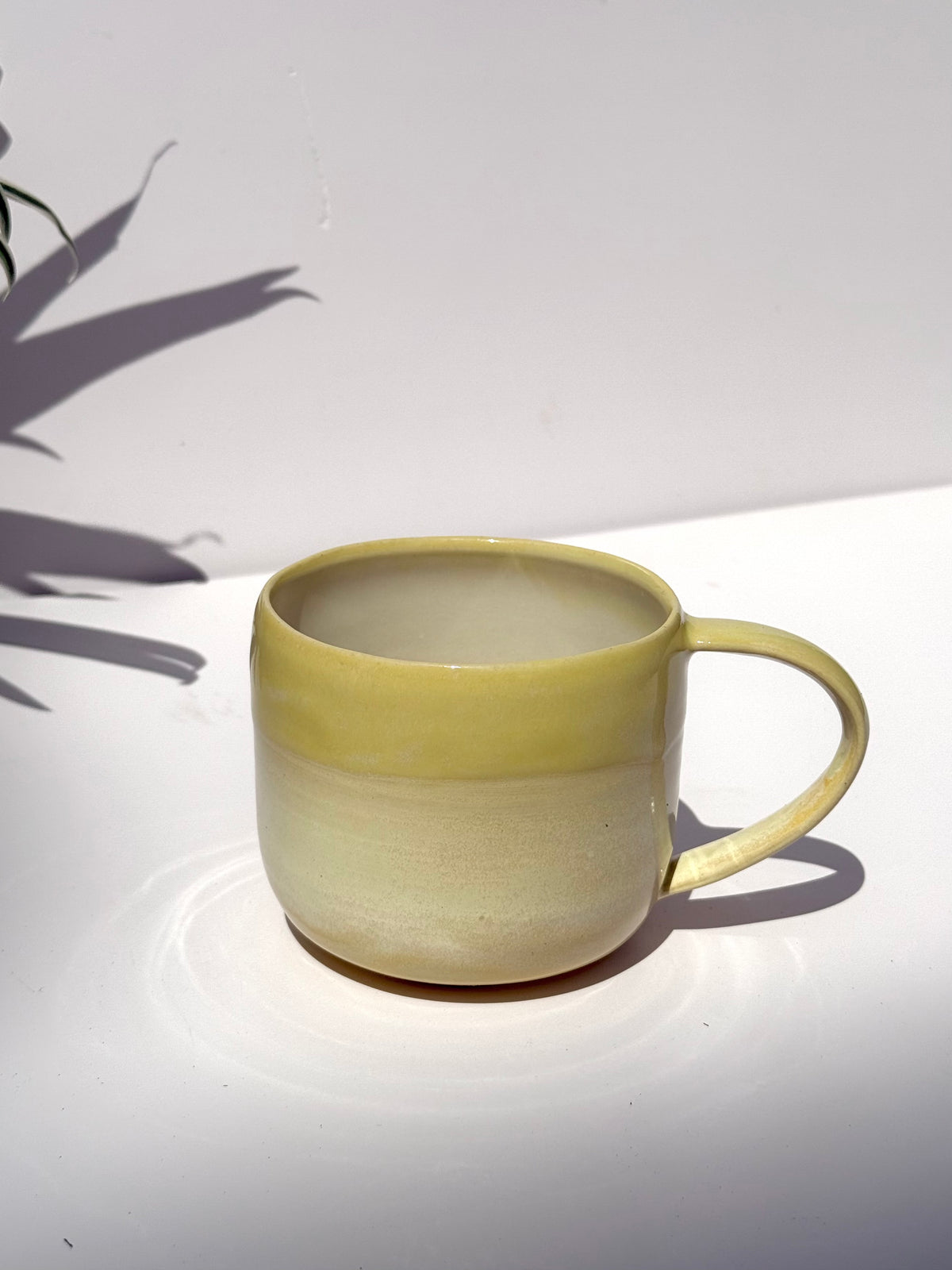 Large Yellow Ceramic Mug