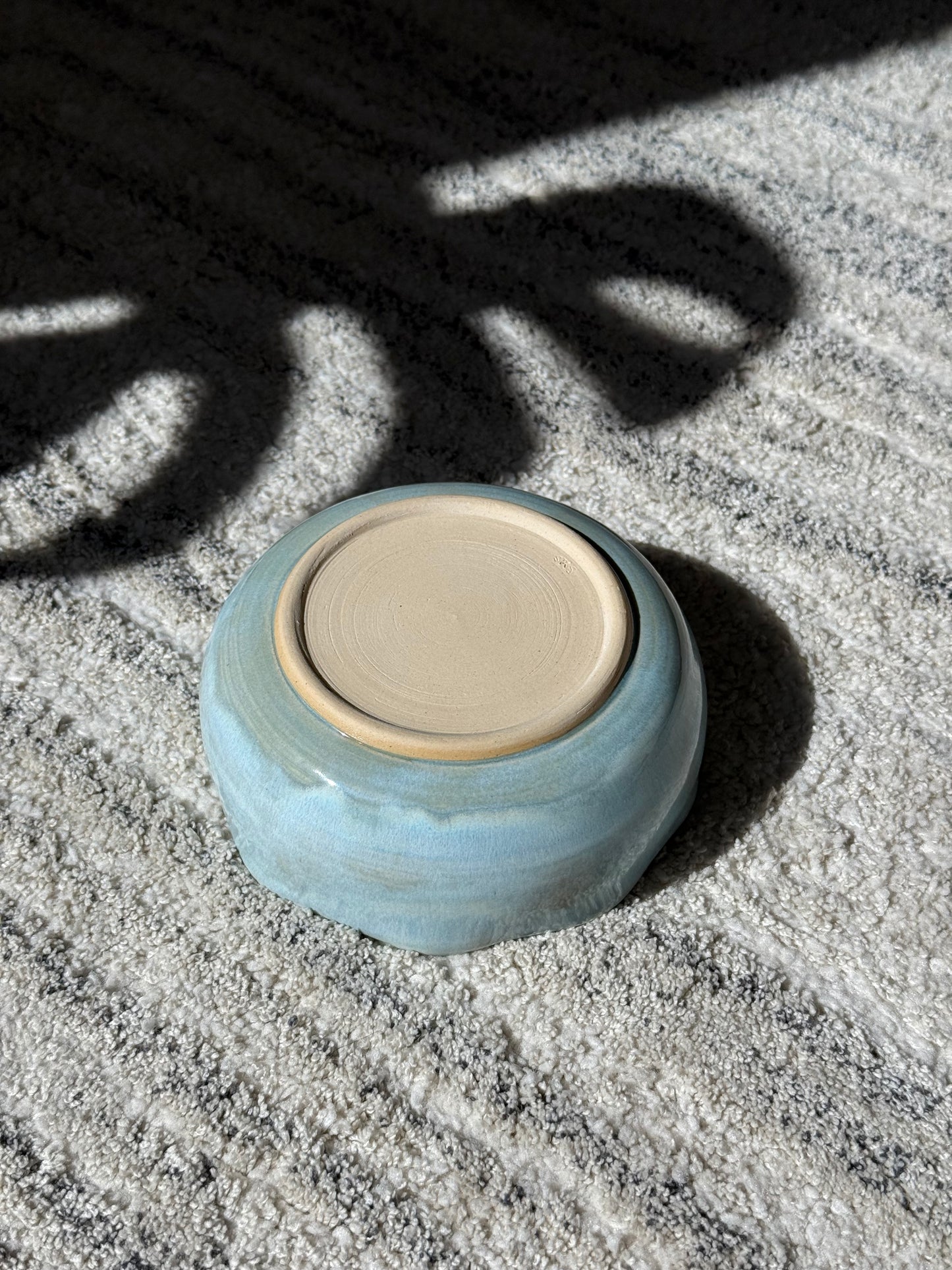 Blue Ceramic Starry Petal Bowl Set