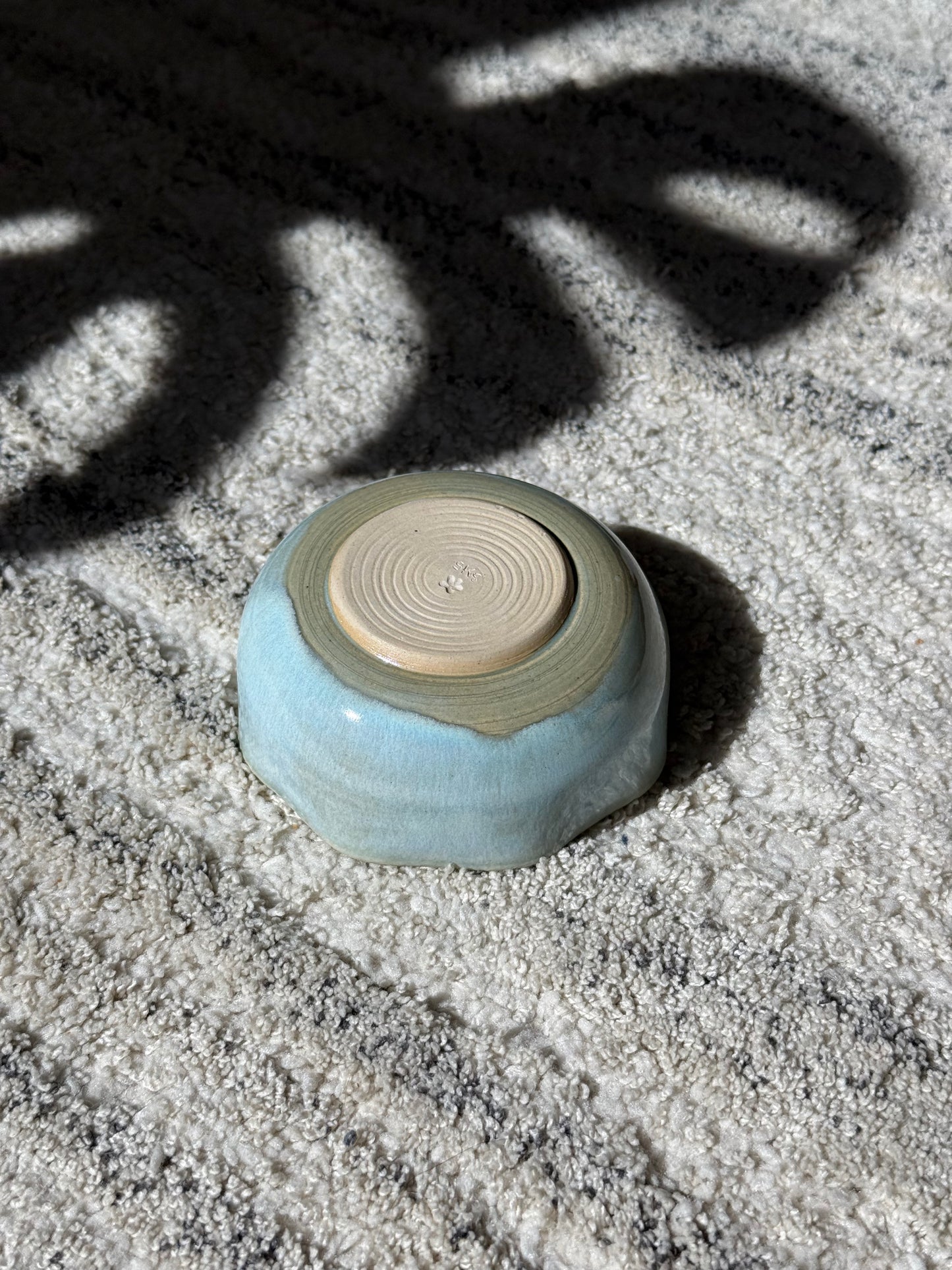 Blue Ceramic Starry Petal Bowl Set