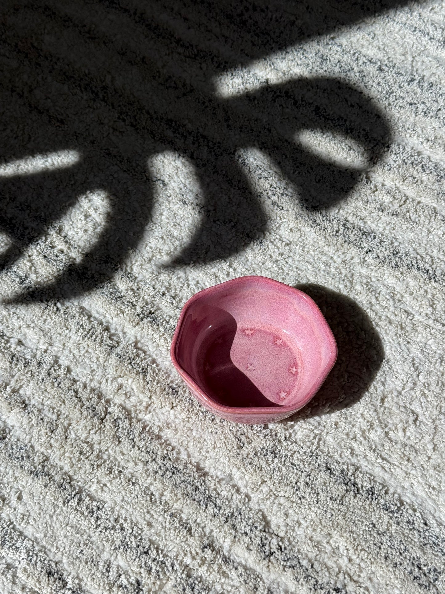Pink Ceramic Mini Petal Bowl