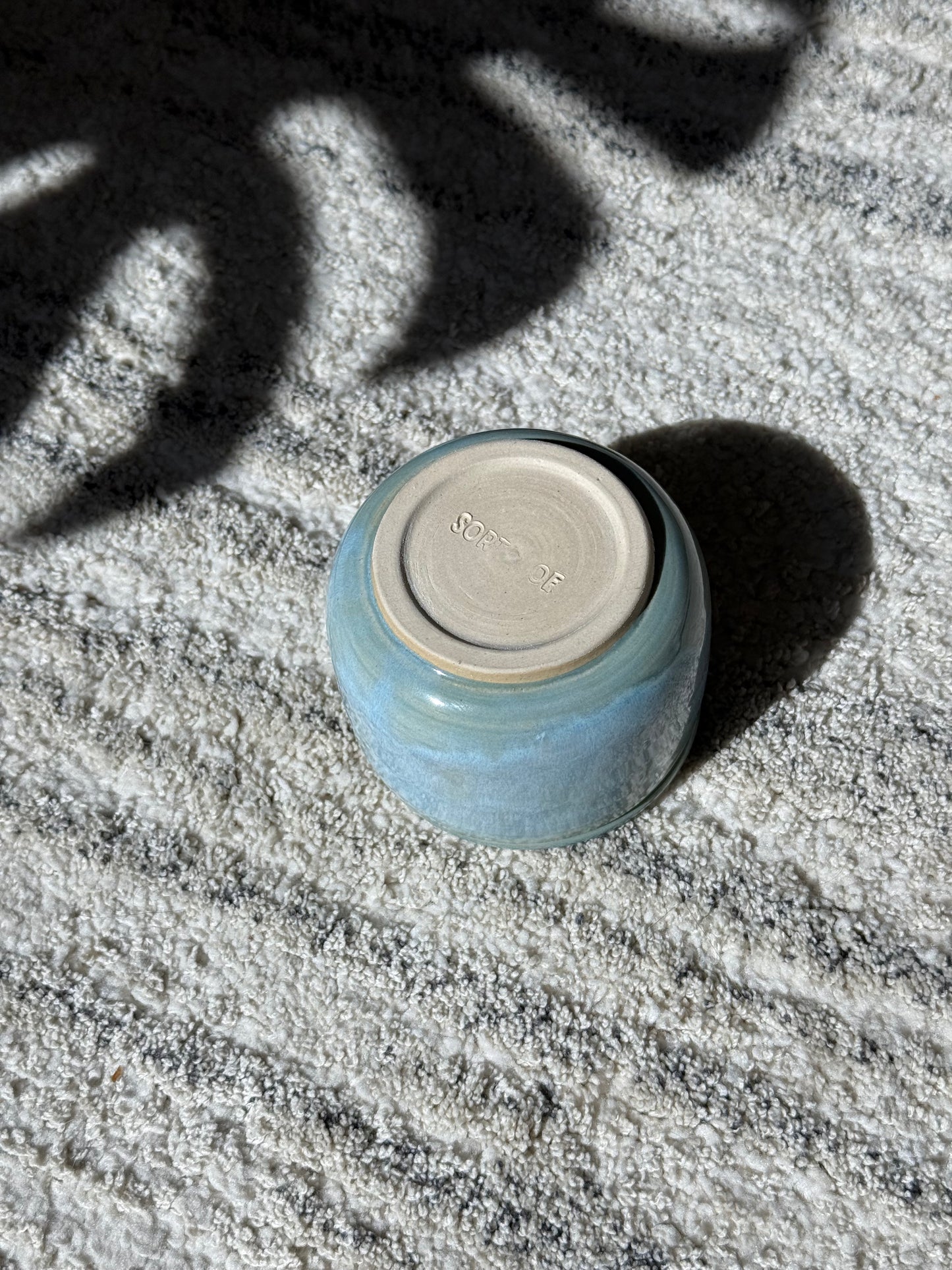 Blue Ceramic Lidded Salt Cellar