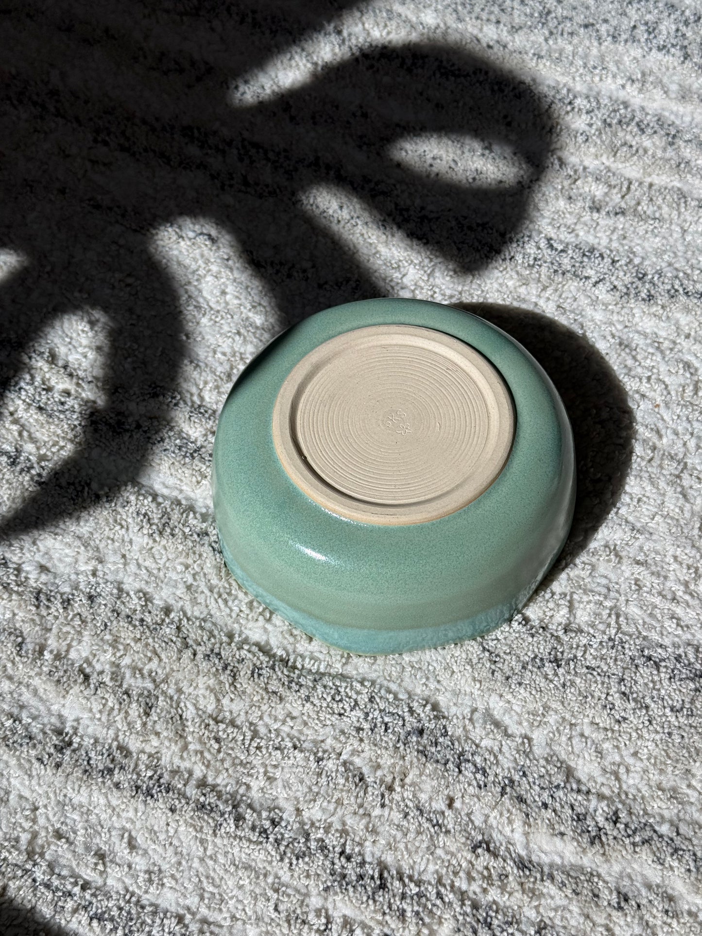 Green Ceramic Small Petal Bowl
