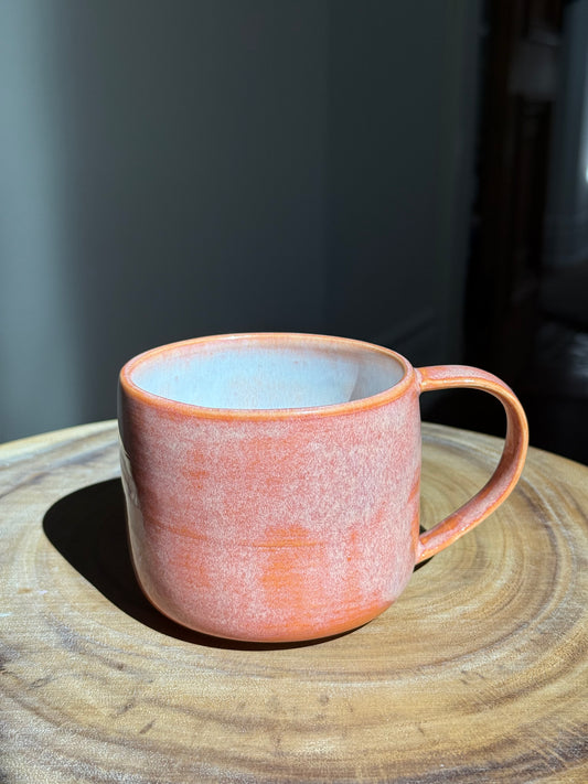 Large Peach Ceramic Mug