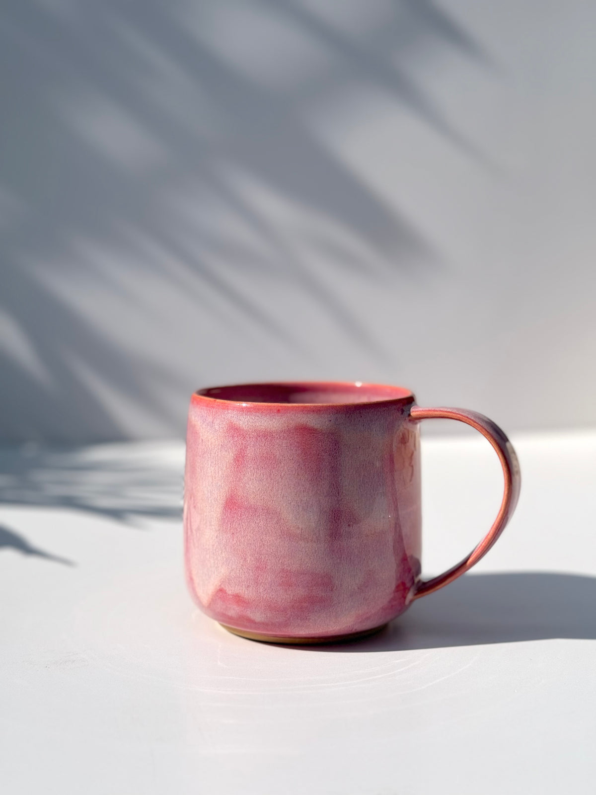 Large Pink Ceramic Mug