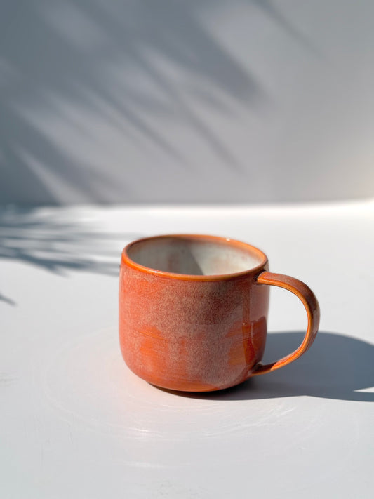 Large Peach Ceramic Mug