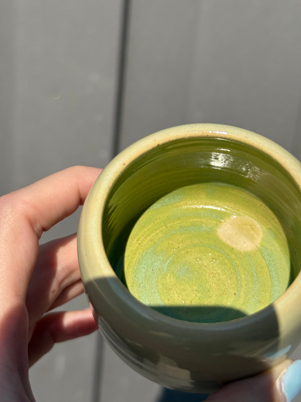 Small Green Ceramic Star Lidded Jar (SECOND)
