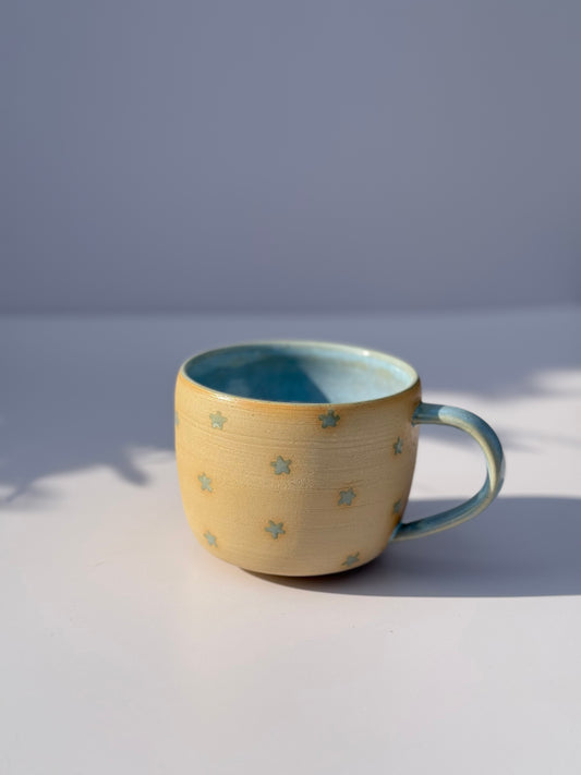 Blue Ceramic Star Mug