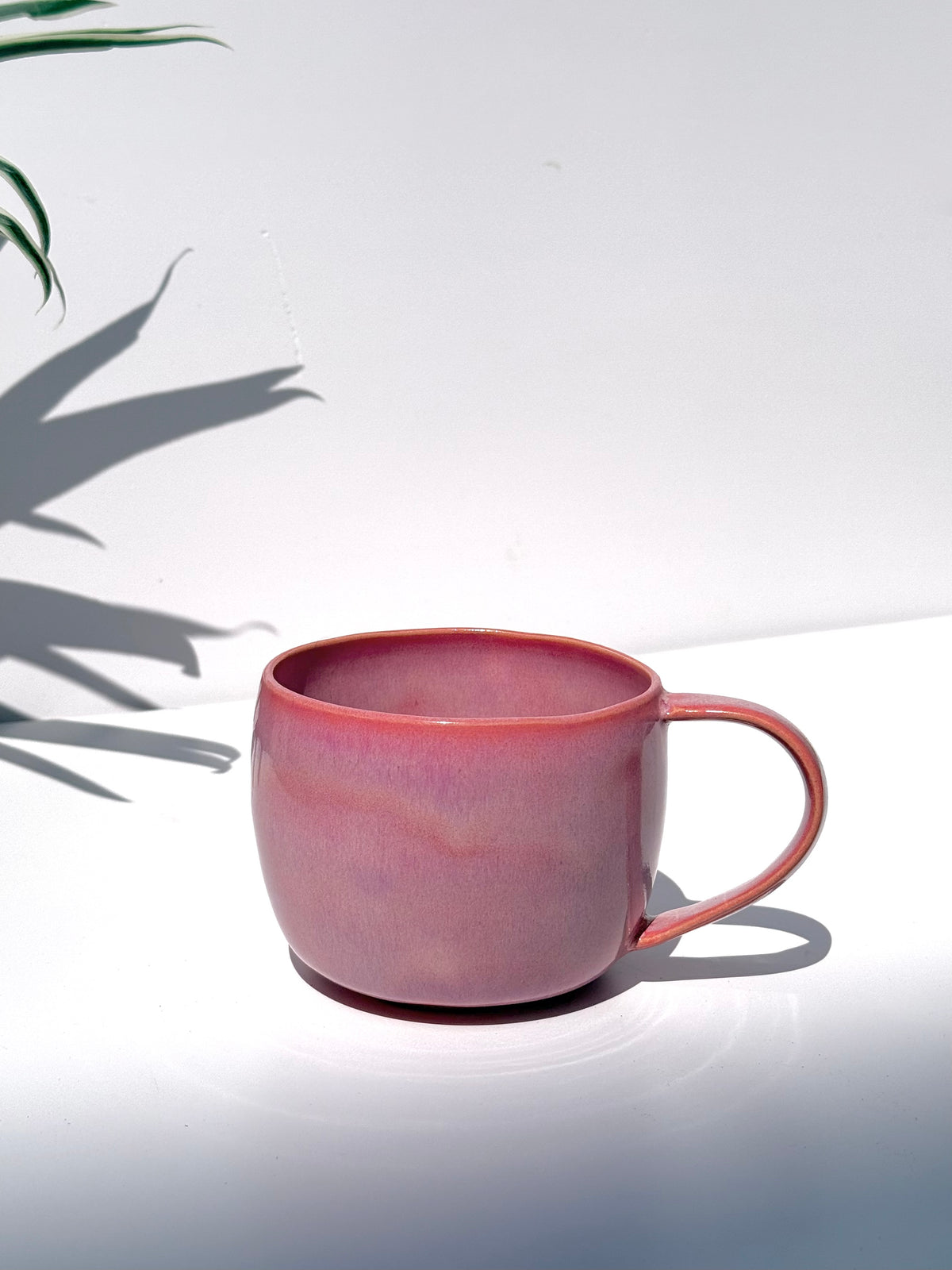 Large Pink Ceramic Mug