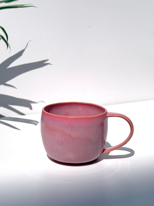 Large Pink Ceramic Mug