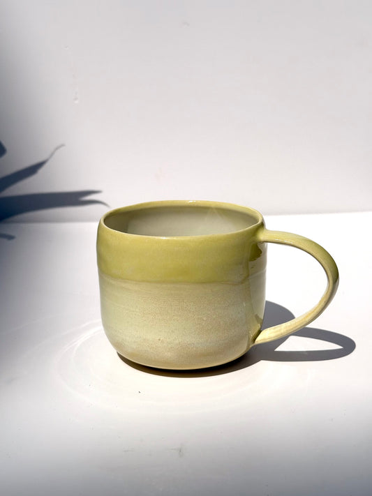 Large Yellow Ceramic Mug