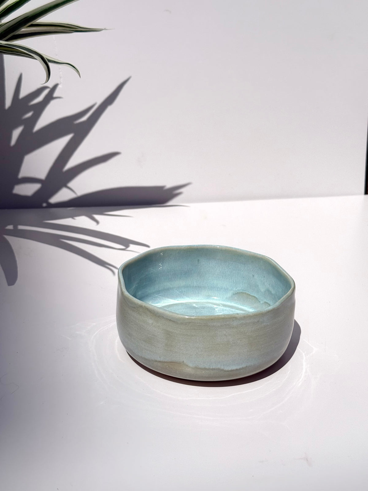 Small Blue Ceramic Petal Bowl