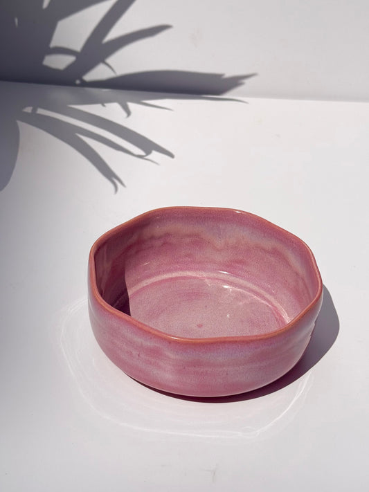 Small Mauve Ceramic Petal Bowl