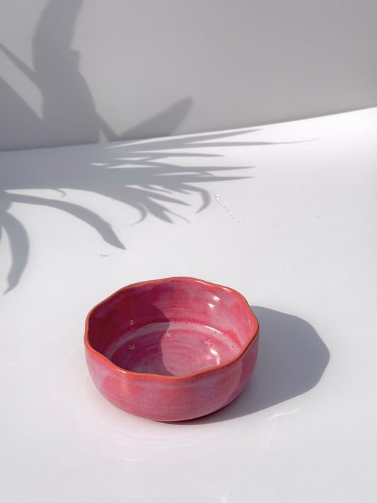 Mini Pink Ceramic Star Petal Bowl