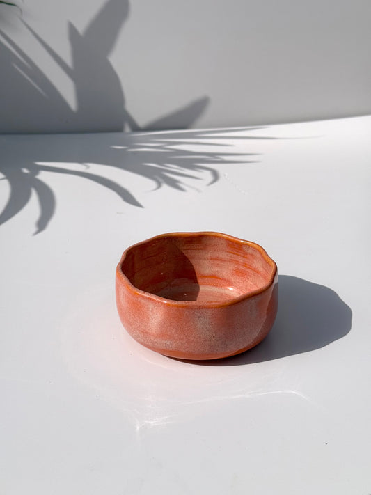 Mini Peach Ceramic Petal Bowl